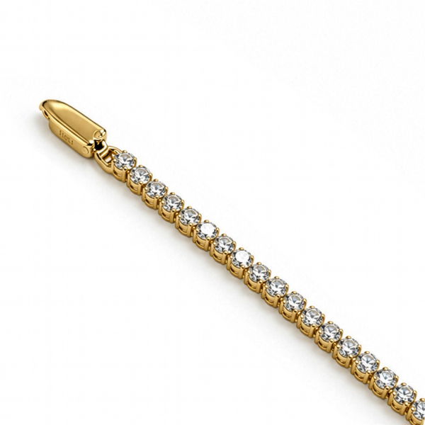 Tennisarmband Gold 585 mit Lab Grown Brillanten 1,95ct F/VVS - 18,5cm - Bild 2