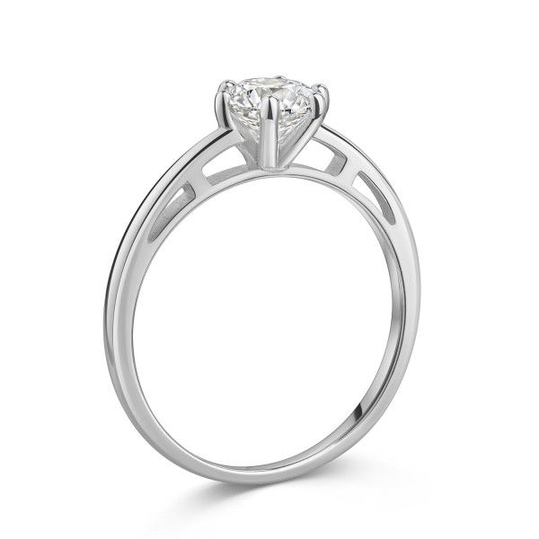 Lovebird Damenring Weißgold 585 - Lab Grown Brillant 1,00 ct. - 6 Stotzen Fassung - Bild 2