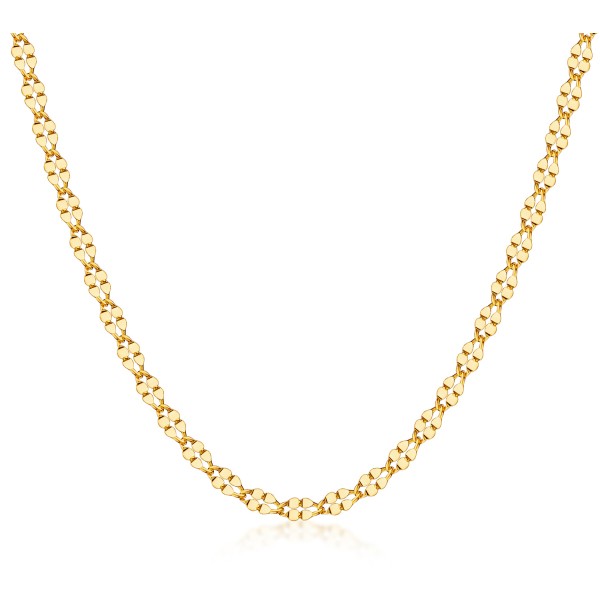 Plättchenkette Gold 333 - 3mm breit - 45cm mit Zwischenöse - Bild 2