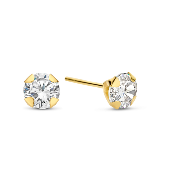 Ohrstecker Zirkonia Gold 585 - 5mm