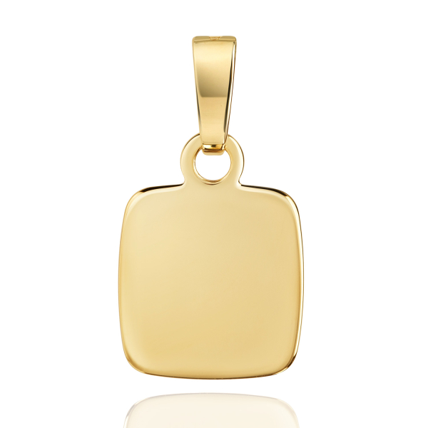 Anhänger Gravurplatte Quadrat Gold 333 - 10x10mm