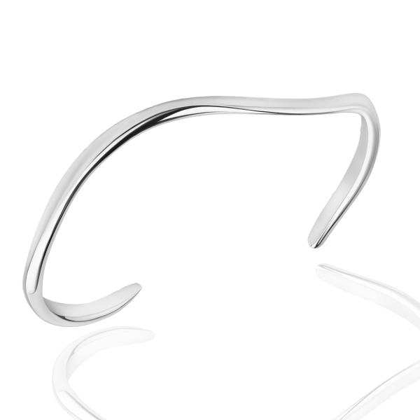 Armspange Organic Style massiv Silber 925 - Hochglanzpoliert