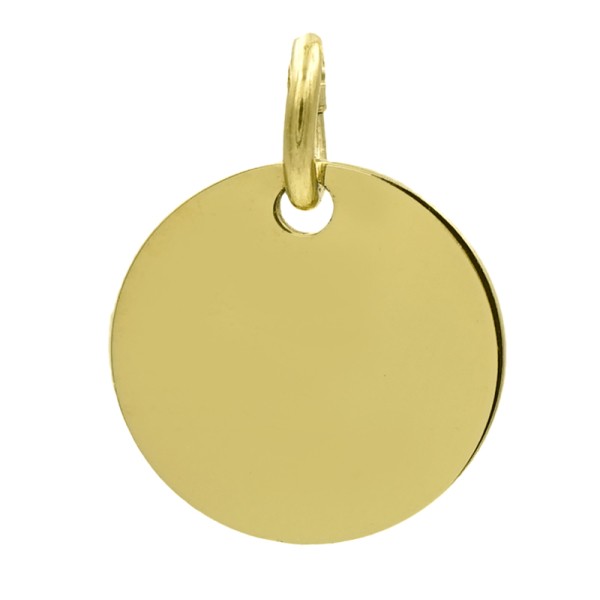 Gravurplatte rund Gold 333 - 14mm