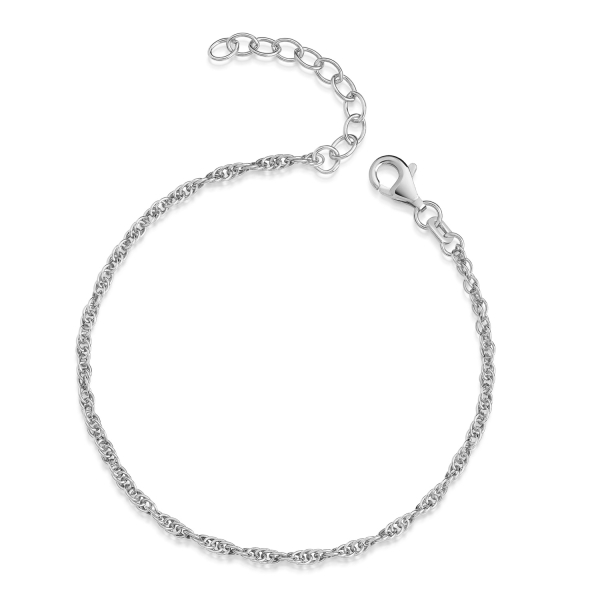 Armband Doppelanker Silber 925 - 2,1mm breit - 16+3cm