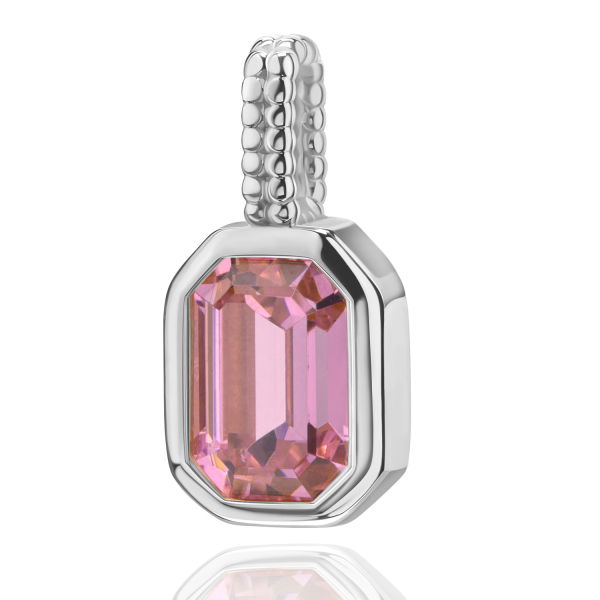 Anhänger Octagon Zirkonia Rosé Silber 925 rhodiniert