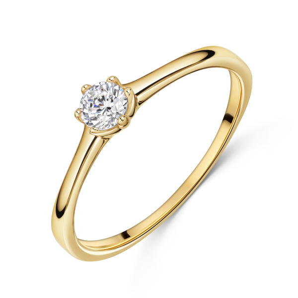 Ring Gold 333 - Zirkonia - Fassung 5mm - Schiene 1,4 bis 2,1mm