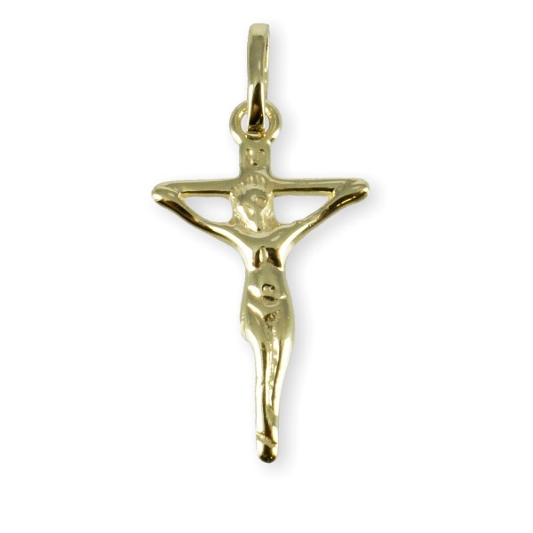 Kreuzanhänger mit Korpus Gold 333 - 22x11mm