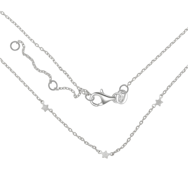 Collier mit 3 Sternen Silber 925 rhodiniert - 38/40/42cm - Bild 2