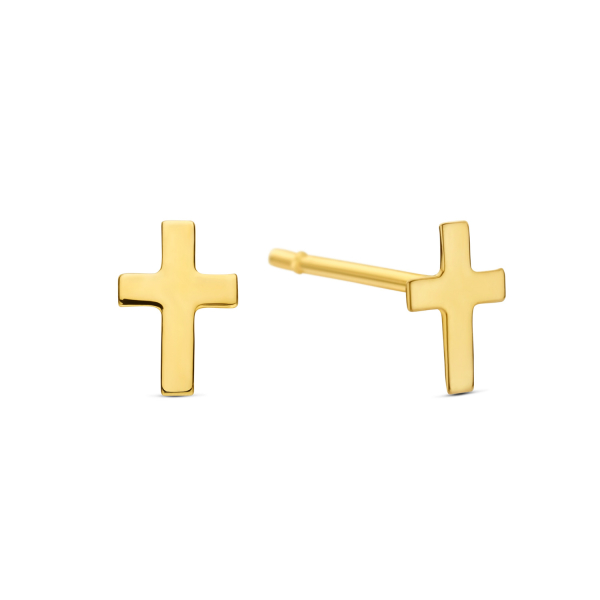 Ohrstecker Kreuz Gold 585 - 3,3x4,9mm