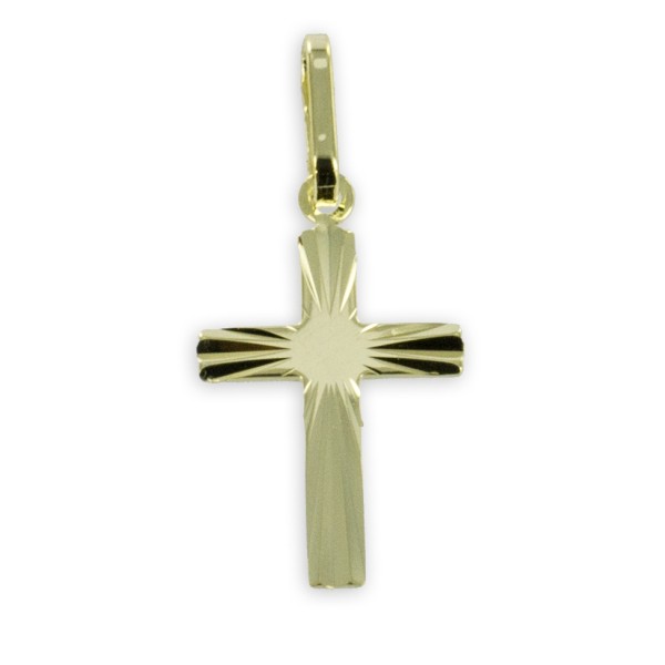 Kreuzanhänger diamantiert Gold 333 - 20x9mm