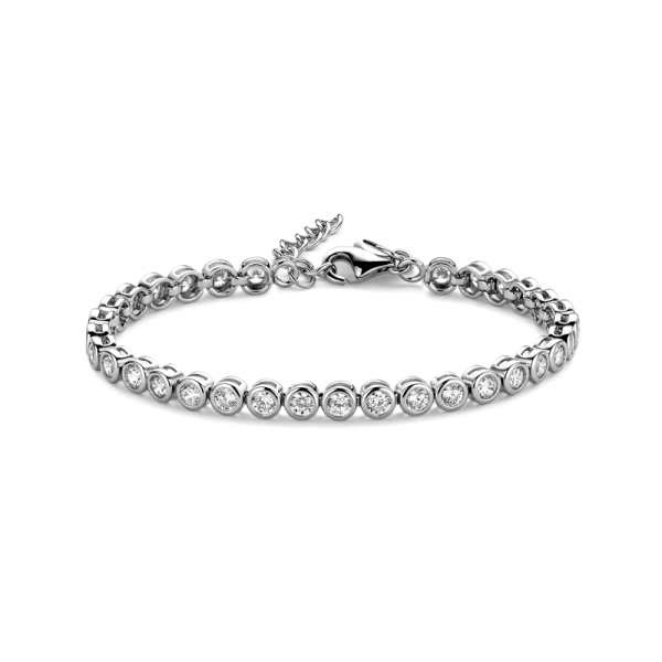 Tennisarmband Zirkonia Silber 925 rhodiniert - Zirkonia 4mm - 4,5mm breit