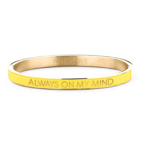 Key Moments Armspange Lack gelb Edelstahl IPG - ALWAYS ON MY MIND