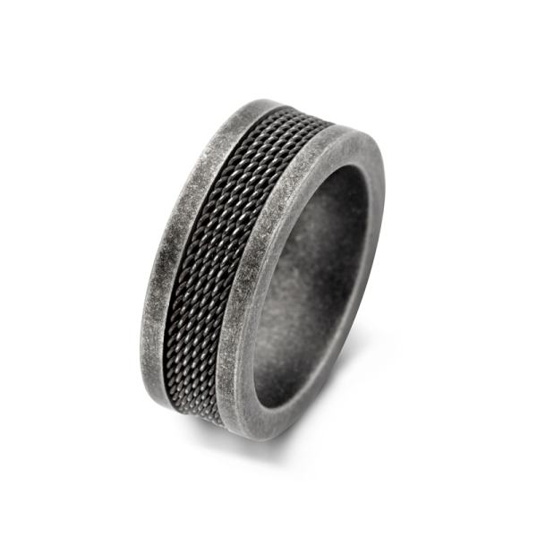 Frank 1967 Ring Edelstahl geschwärzt - 8mm breit