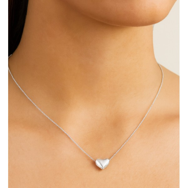 Lovebird Collier mit Herz Edelstahl - Ankerkette 40+5cm - Bild 2