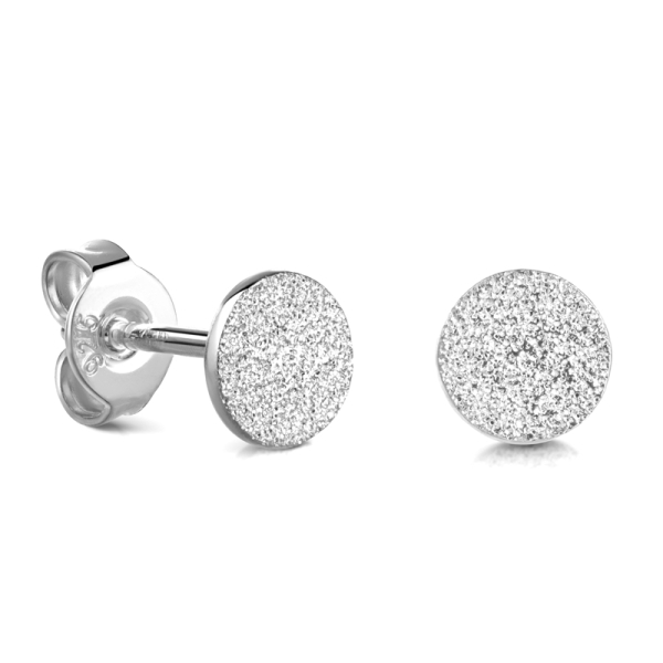 Ohrstecker Dot Glitzer Silber 925 - Ø 5mm