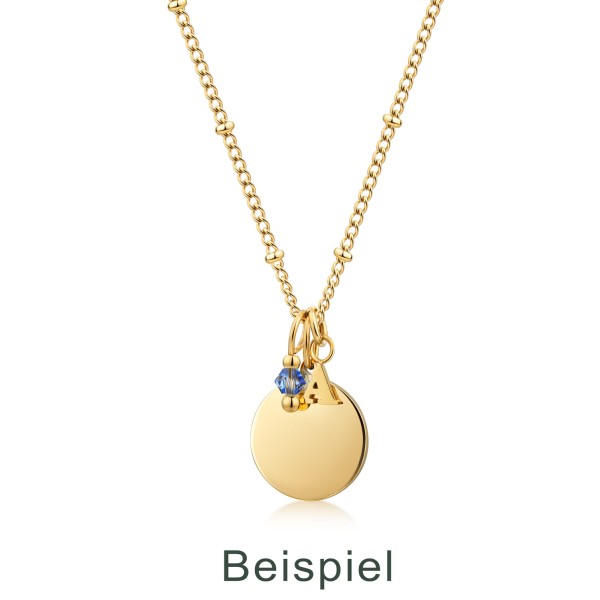 Buchstabenanhänger klein Edelstahl goldfarben (IPG) - Bild 3