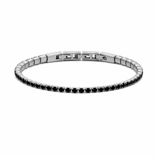 Frank 1967 Armband mit Zirkonia schwarz Edelstahl IPS - Zirkonia 3mm