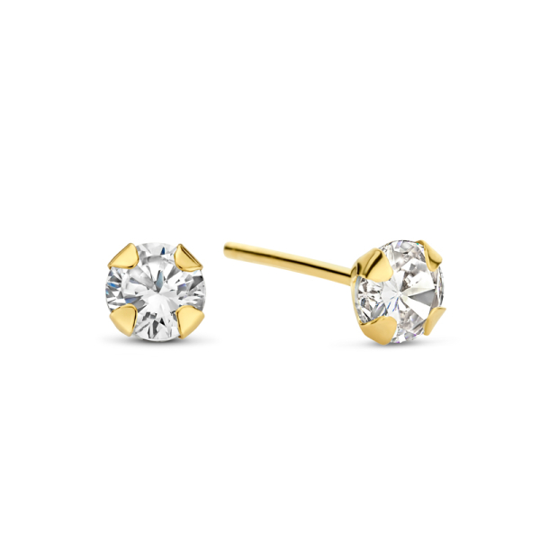 Ohrstecker Zirkonia Gold 585 - 4mm