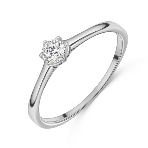 Ring Weißgold 333 - Zirkonia - Fassung 5mm