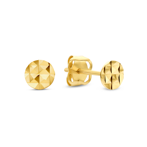 Ohrstecker Dot Gold 585 - Diamond Cut - Ø 4mm