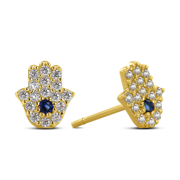 Ohrstecker Hand Gold 585 - 34 Zirkonia