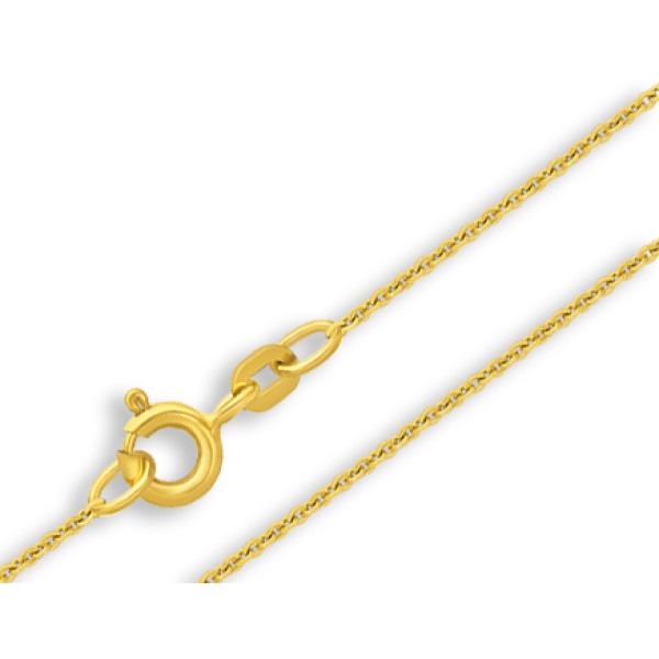 Ankerkette rund Gold 585 - 0,8mm breit - 45cm mit Federring