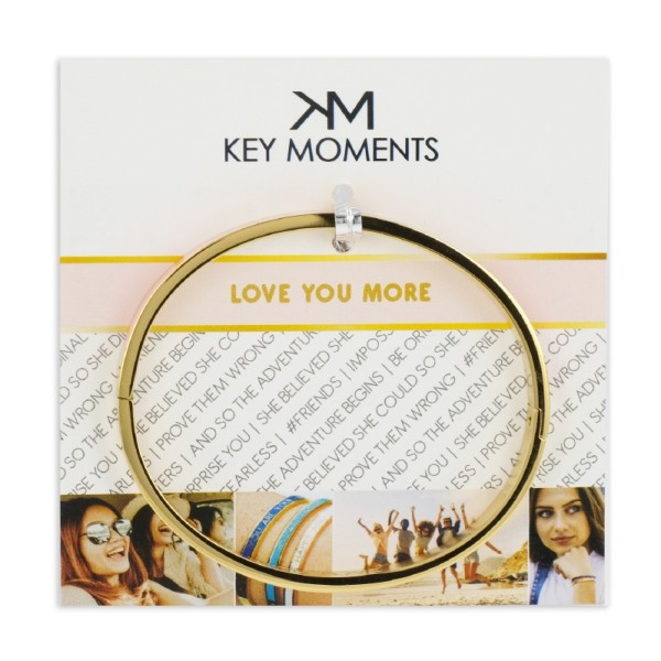 Key Moments Armspange Lack pink Edelstahl IPG - LOVE YOU MORE - Bild 2