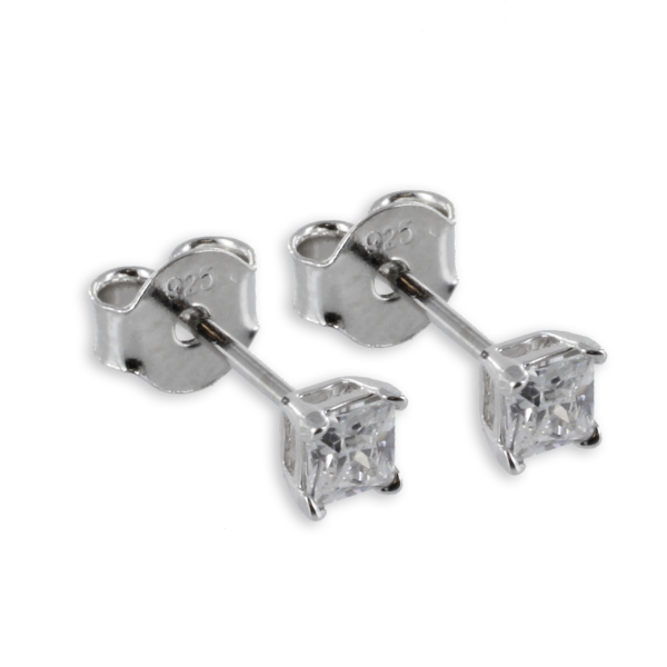 Ohrstecker Zirkonia Silber 925 - 3x3mm