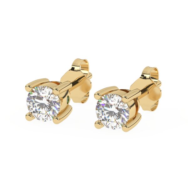 Diamo Diamonds Ohrstecker Lab Grown Brillant 0,20 ct Gelbgold 585 - Bild 2