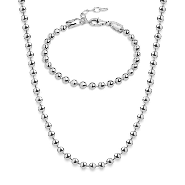 Kugelarmband Silber 925 - 4mm - 16+3cm - Bild 2