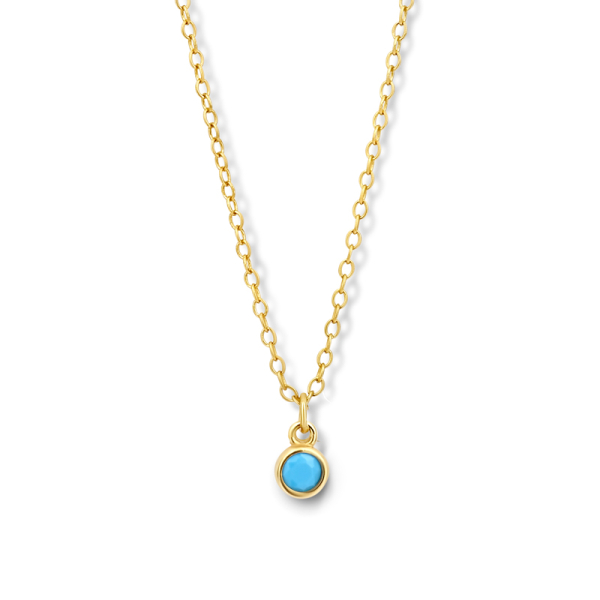 Collier mit Türkis Silber 925 vergoldet - 40+5cm