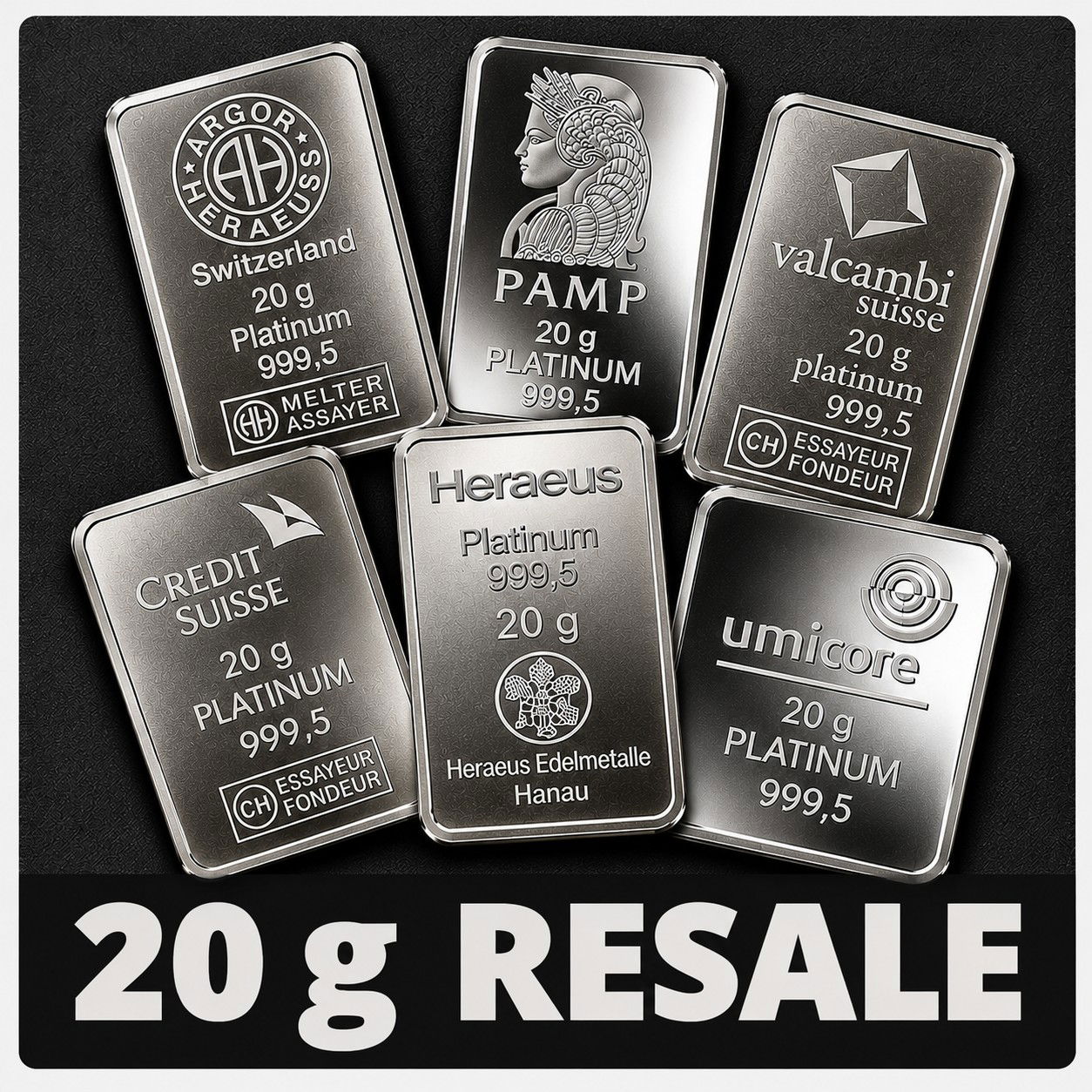 20g Platinbarren - Feinplatin - Physisches Edelmetall