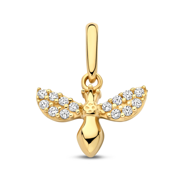 Anhänger Biene Gold 585 - 14 Zirkonia