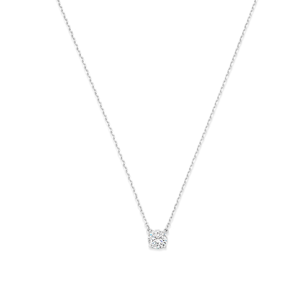 Collier Zirkonia 4mm Weißgold 585 - Ankerkette 43cm mit Zwischenösen