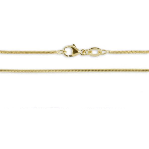 Schlangenkette Goldplattiert - 1,2mm breit