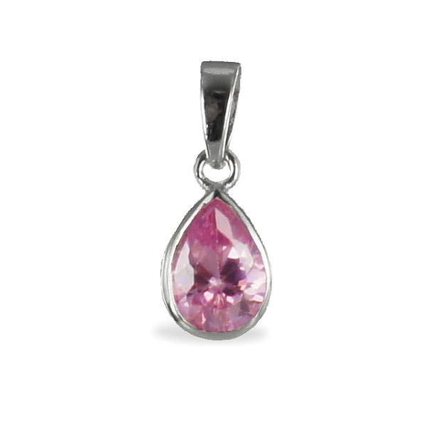 Anhänger Zirkonia Rosé Silber 925 rhodiniert