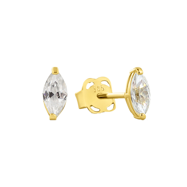 Ohrstecker Zirkonia Gold 585 - 5,5x2,5mm