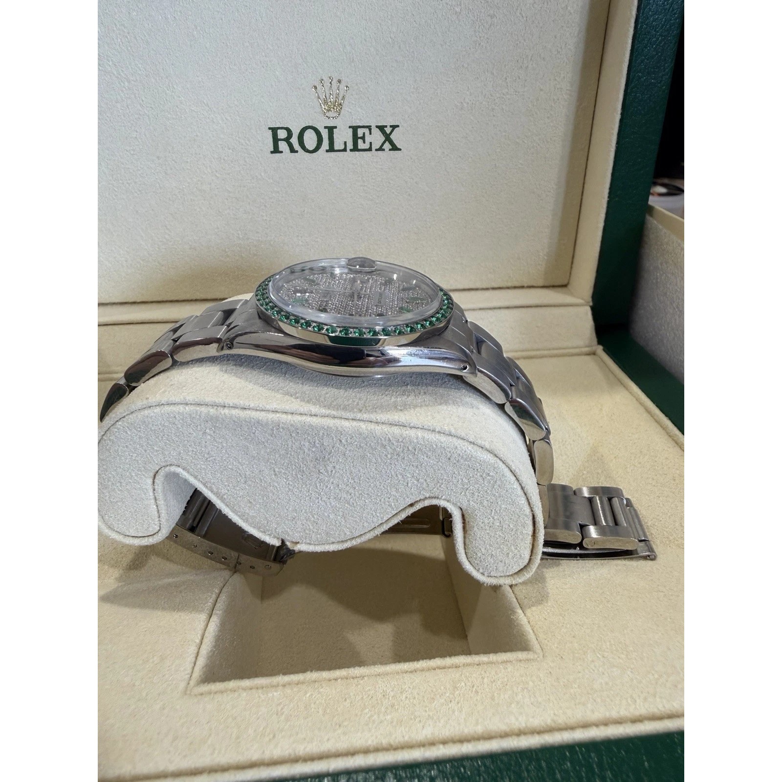 Rolex Datejust 16030 36mm - Custom Green Pavé - Automatik - 1983 - Bild 3