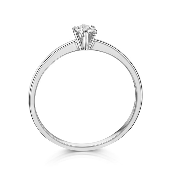 Lovebird Damenring Weißgold 585 - Brillant 0,20 ct. - 6 Stotzen Fassung - Bild 2
