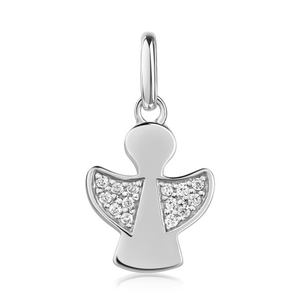 Anhänger Engel Silber 925 rhodiniert - 14 Zirkonia
