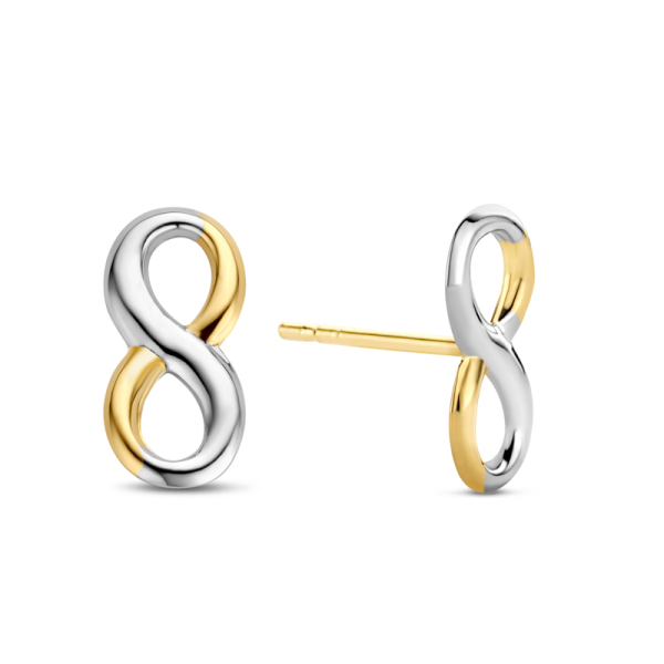 Ohrstecker Endless Gold 585 - Bicolor - Teilrhodiniert