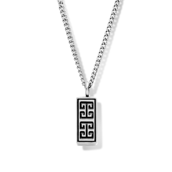 Frank 1967 Halskette mit Anhänger Edelstahl IPS - 60+5cm - Anhänger 15x6,5mm