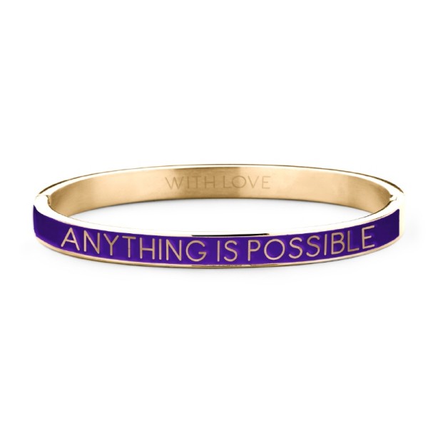 Key Moments Armspange Lack lila Edelstahl IPG - ANYTHING IS POSSIBLE