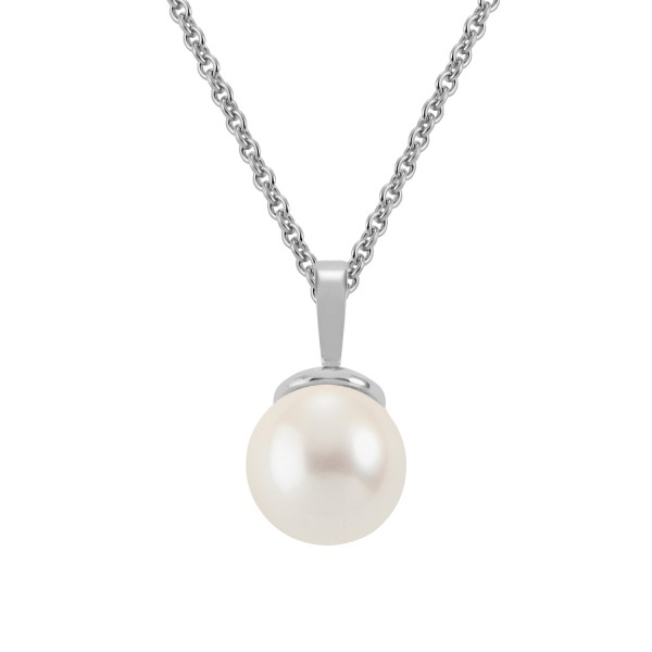 Lovebird Collier mit Süßwasser-Zuchtperle 7,5-8mm Silber 925