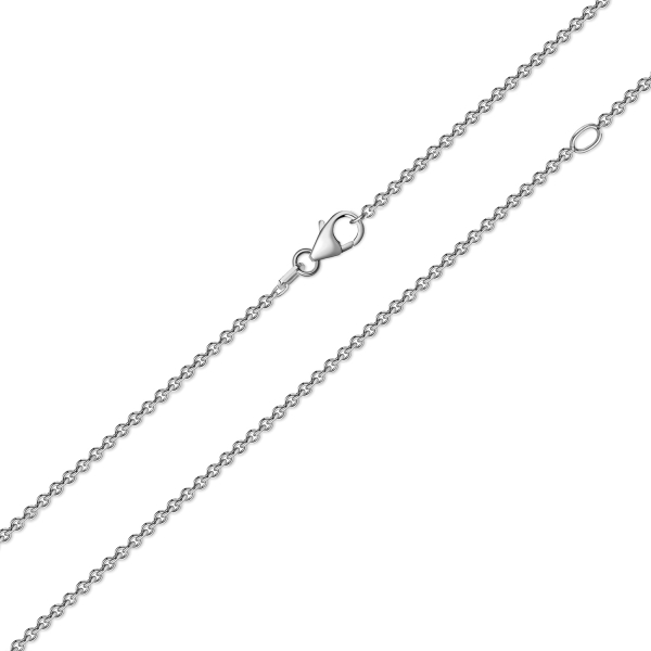 Ankerkette rund Platin 950 - 1,1mm breit - Karabinerverschluss - Bild 2