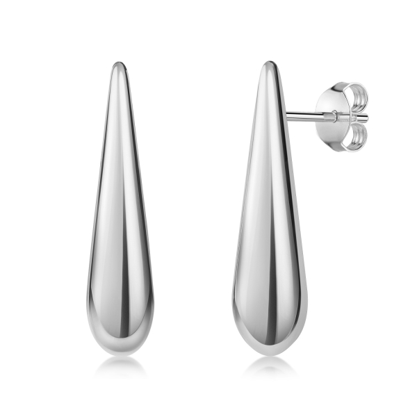 Ohrstecker Drop Silber 925 rhodiniert - 5,7x24mm