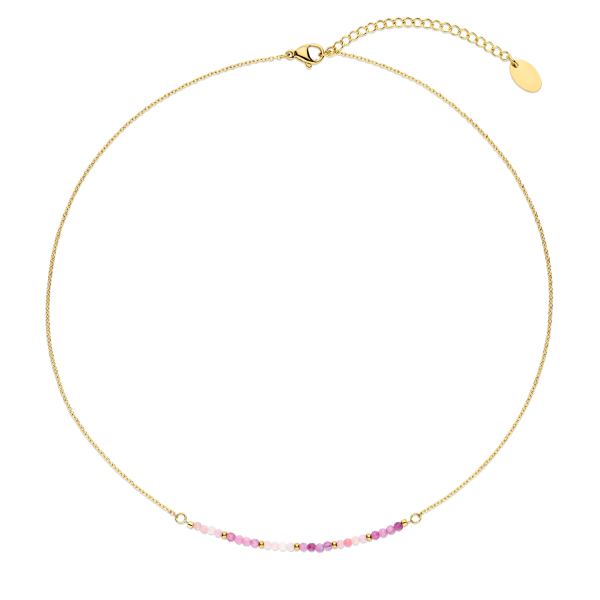 Lovebird Collier Opal/Turmalin Edelstahl IPG