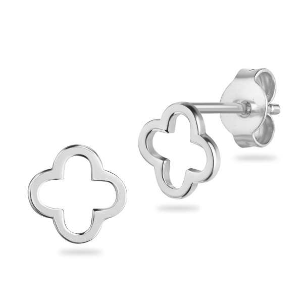 Ohrstecker Kleeblatt Silber 925 - 7,8x7,8mm