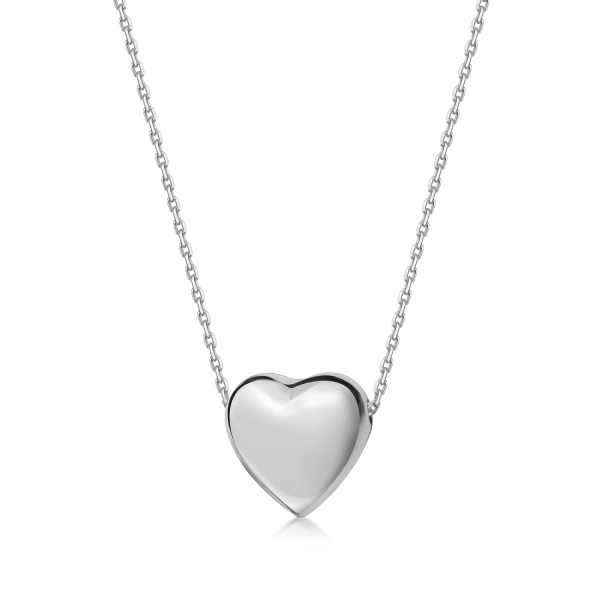 Collier mit Anhänger Herz Silber 925 rhodiniert - Herz 12x12mm - Bild 2