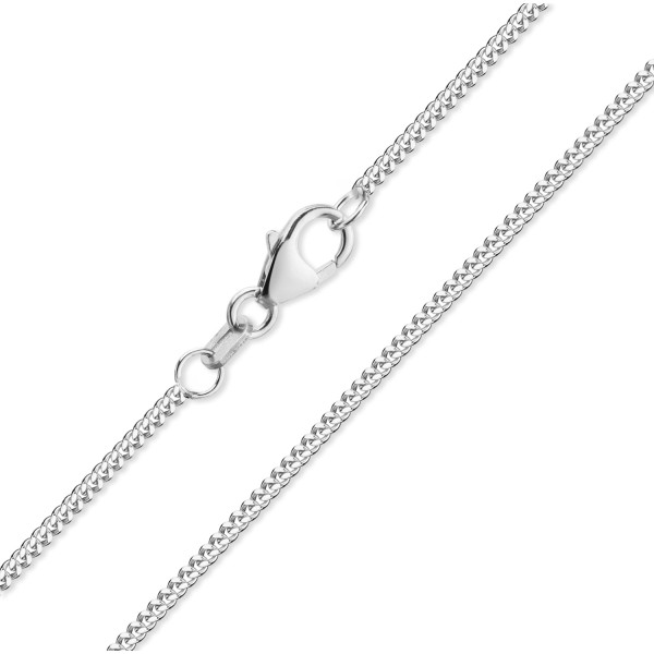 Panzerkette Silber 925 - 2,1mm breit - Diamantiert